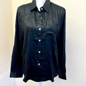 Black shimmer blouse. NEW.